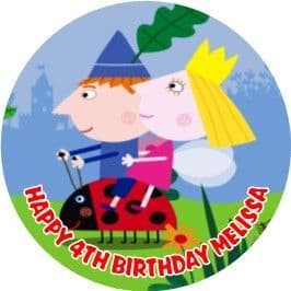 Personalised Edible Ben & Holly Cake Topper