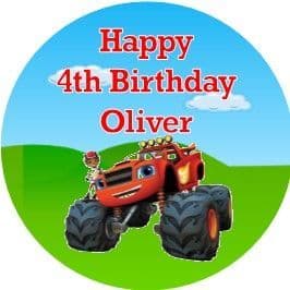 Personalised Edible Blaze & the Monster Machines Cake Topper