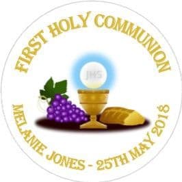 Personalised Edible Chalice Communion Cake Topper