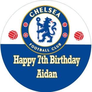 Personalised Edible Chelsea FC Cake Topper