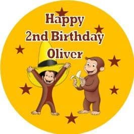 Personalised Edible Curious George Cake Topper