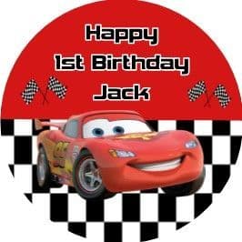 Personalised Edible Disney Cars Cake Topper