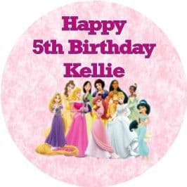 Personalised Edible Disney Princess Cake Topper