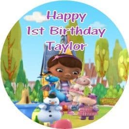 Personalised Edible Doc McStuffins Cake Topper