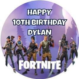 Personalised Edible Fortnite Cake Topper