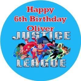 Personalised Edible Justice League Superheros Cake Topper