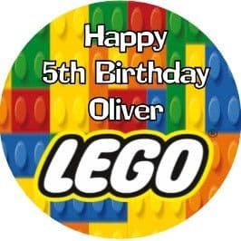 Personalised Edible Lego Cake Topper