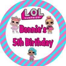 Personalised Edible LOL Doll Cake Topper