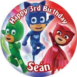 Personalised Edible PJ Masks Cake Topper