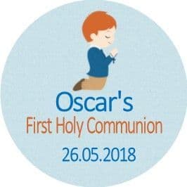 Personalised Edible Red Hair Boy Communion Cake Topper 1