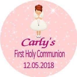 Personalised Edible Red Hair Girl Communion Cake Topper 1