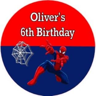Personalised Edible Spider-man Cake Topper