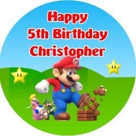 Personalised Edible Super Mario Cake Topper