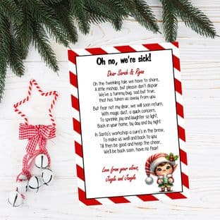 Personalised Elf WE'RE SICK