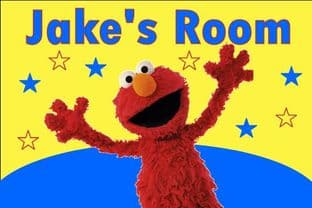 Personalised Elmo Door Plaque