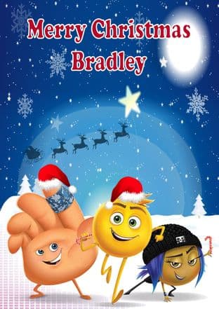 Personalised Emoji Movie Christmas Card