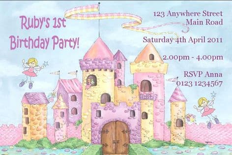 Personalised Fairy Princess Theme Invitation Design 2
