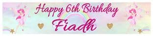 Personalised Fairy Rainbow Banner