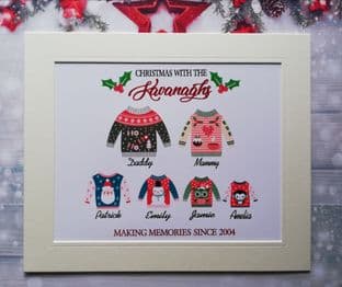 Personalised Family Christmas Jumper Print