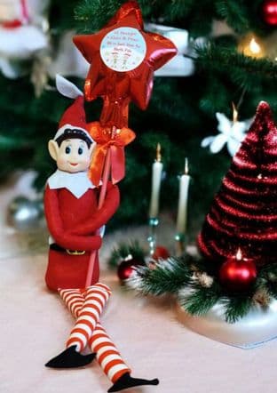 Personalised Family Elf Arrival Mini Foil Balloon