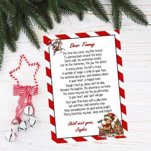 Personalised Family Elf Goodbye Letter