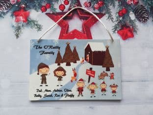 Personalised Family Elf Plaque