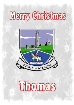 Personalised Fermanagh Crest Christmas Card