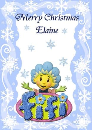 Personalised Fifi and the Flowertots Christmas Card