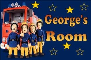 Personalised Fireman Sam Door Plaque Design 1