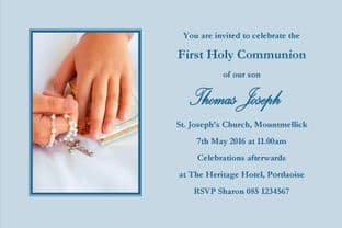 Personalised First Communion Invitations Boy Son Design 12