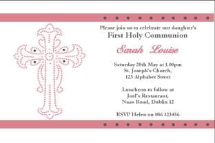 Personalised First Communion Invitations Daughter Design 6