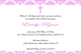 Personalised First Communion Invitations Daughter Design 9