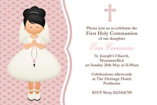 Personalised First Communion Invitations Girl New Design 5
