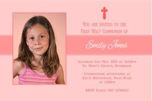 Personalised First Communion Invitations Photo Girl 2