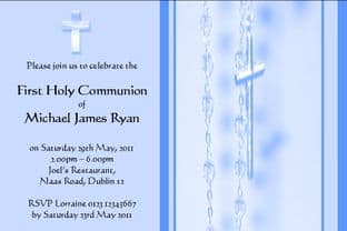 Personalised First Communion Invitations Son Design 4
