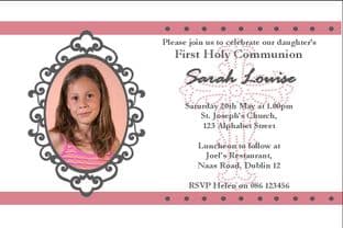 Personalised First Communion Photo Invitations Daughter Design 10