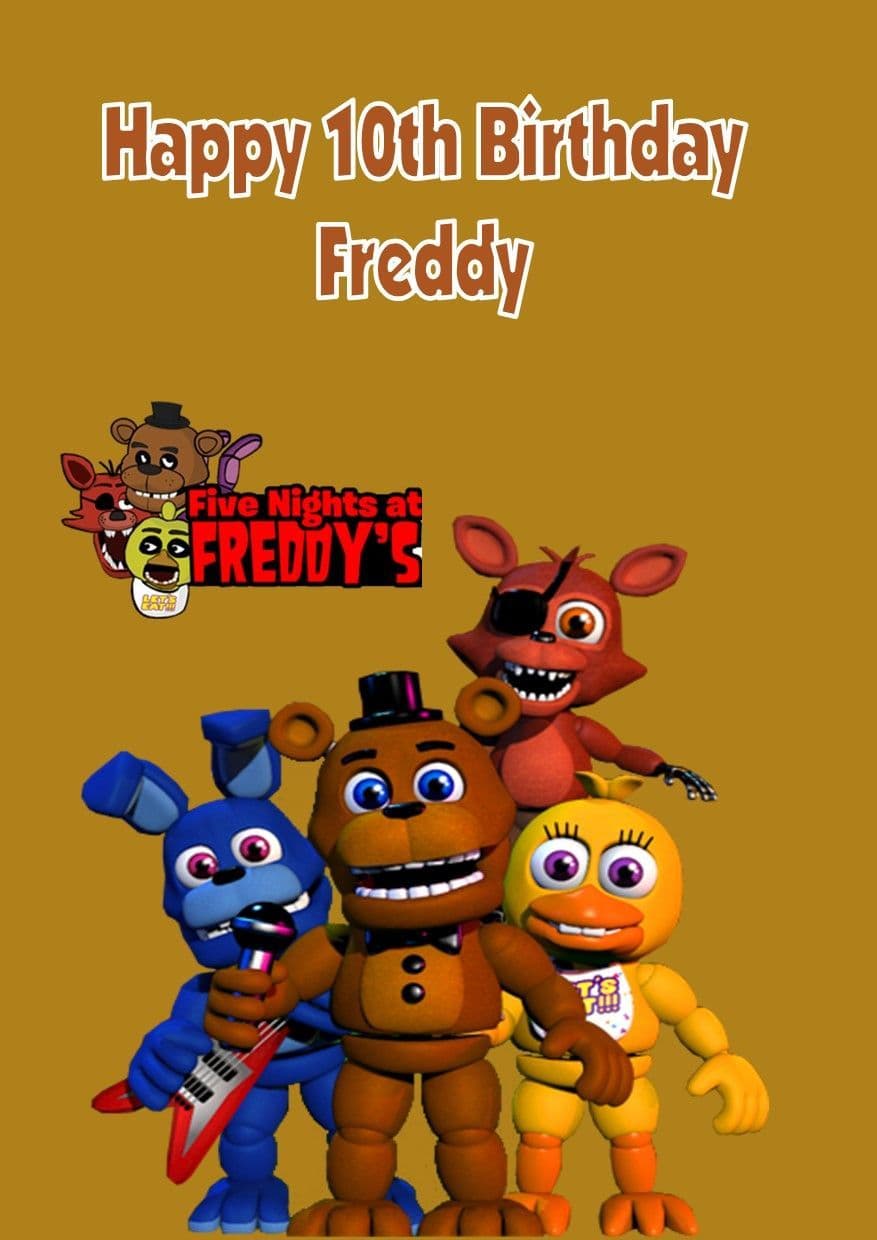 Personalised Five Nights at Freddy s Birthday Card