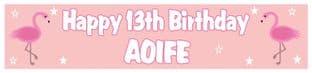 Personalised Flamingo Banner