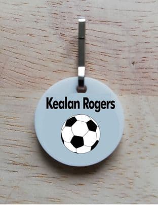 Personalised Football Jacket Zipper Pull