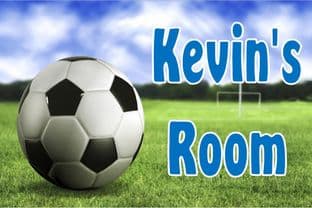 Personalised Football Soccer Themed Door Plaque
