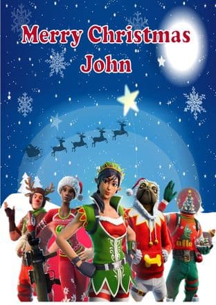 Personalised Fortnite Christmas Card 2