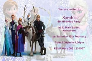 Personalised Frozen Invitations