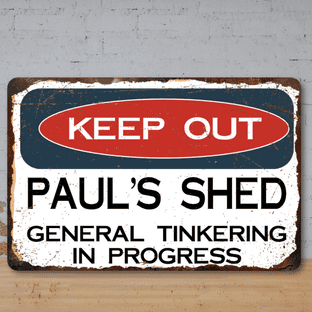 Personalised Garden Shed Faux Rusted Vintage Style Metal Sign 3