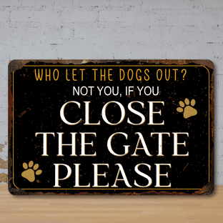 Personalised Gate Faux Rusted Vintage Style Metal Sign