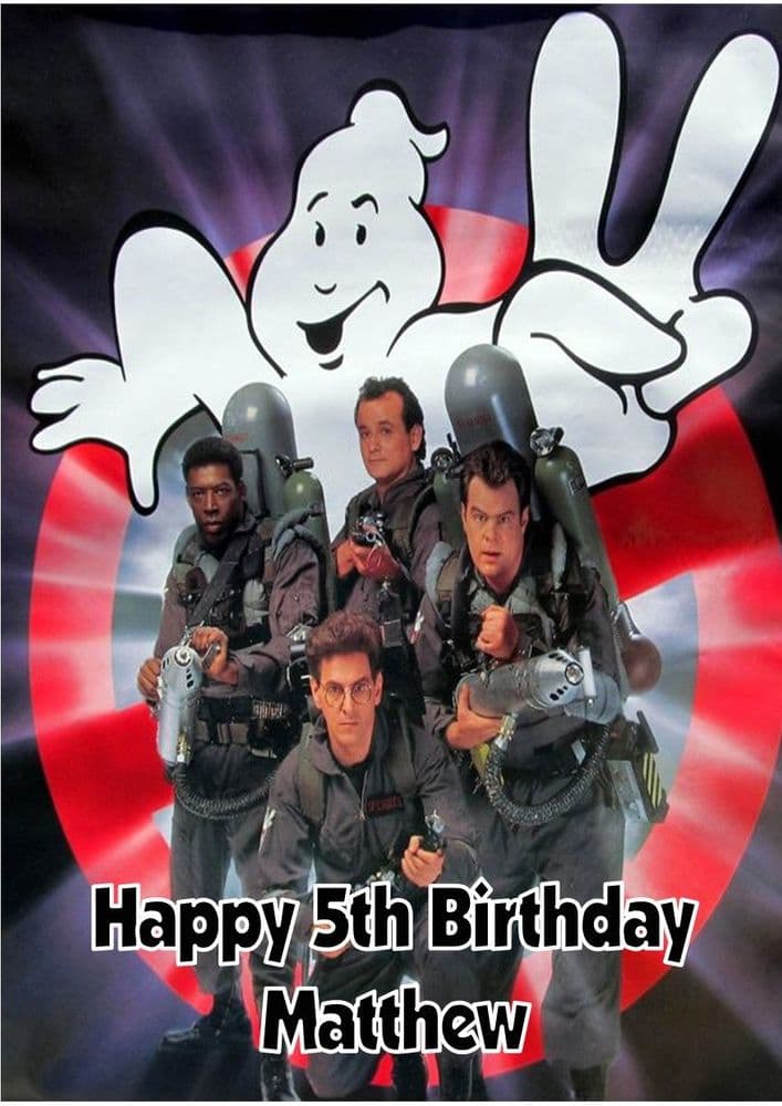 Personalised Ghostbusters Birthday Card