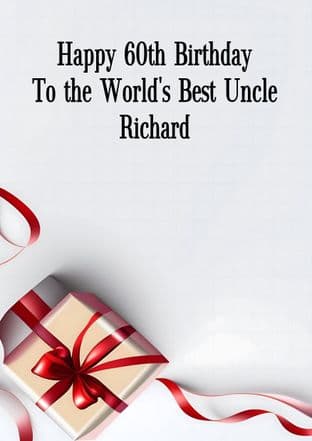 Personalised Gift & Bow Birthday Card