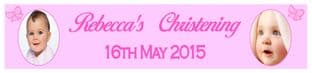 Personalised Girl Christening Banner Design 1