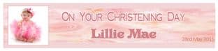 Personalised Girl Christening Banner Design 2