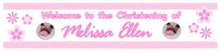 Personalised Girl Christening Banner Design 5