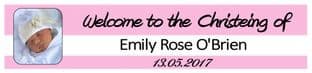 Personalised Girl Christening Banner Design 6